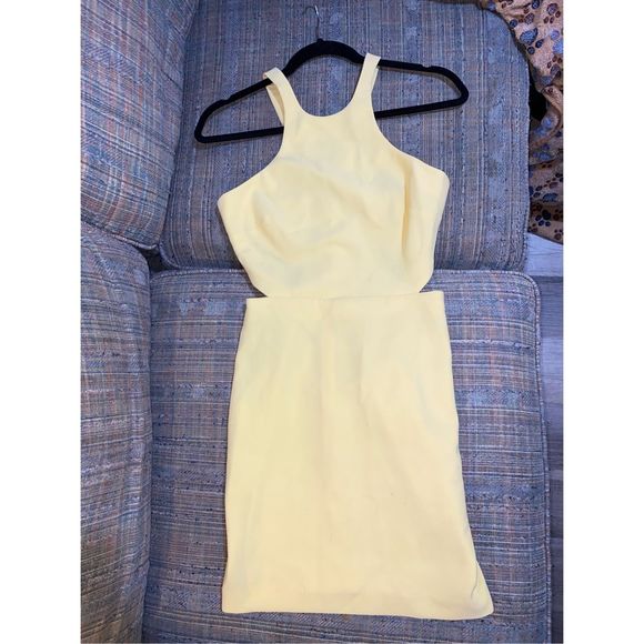 Likely NWT Arcadia Cut-out Bodycon Yellow Dress Size 2, MSRP $188 - Picture 9 of 14